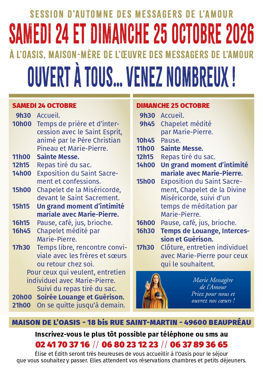 Session d'automne des messagers de l'amour